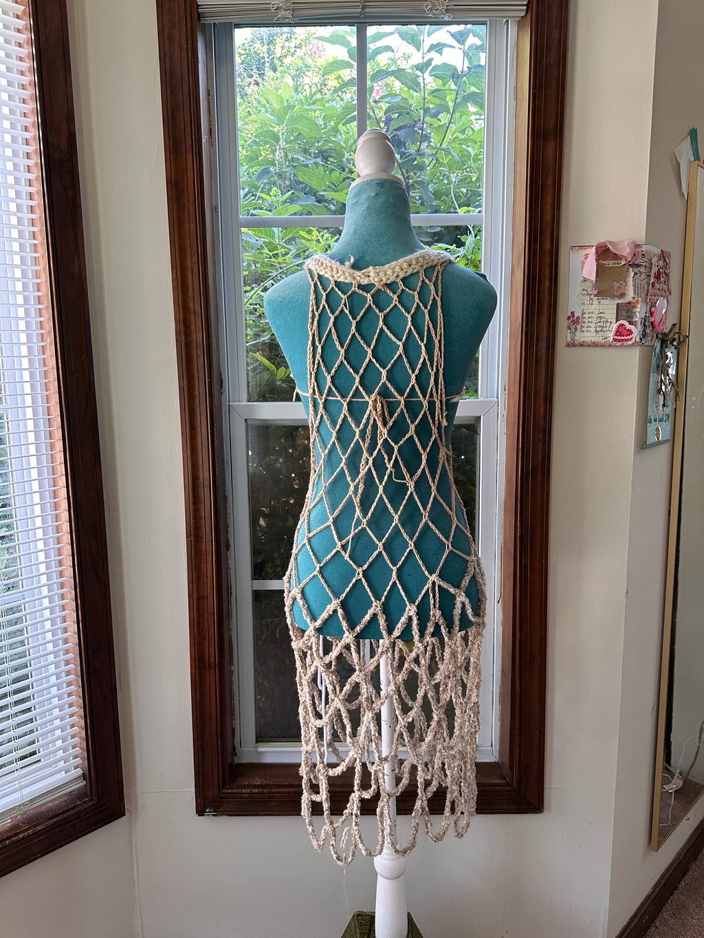 Golden knee length dress and adjustable censor strip