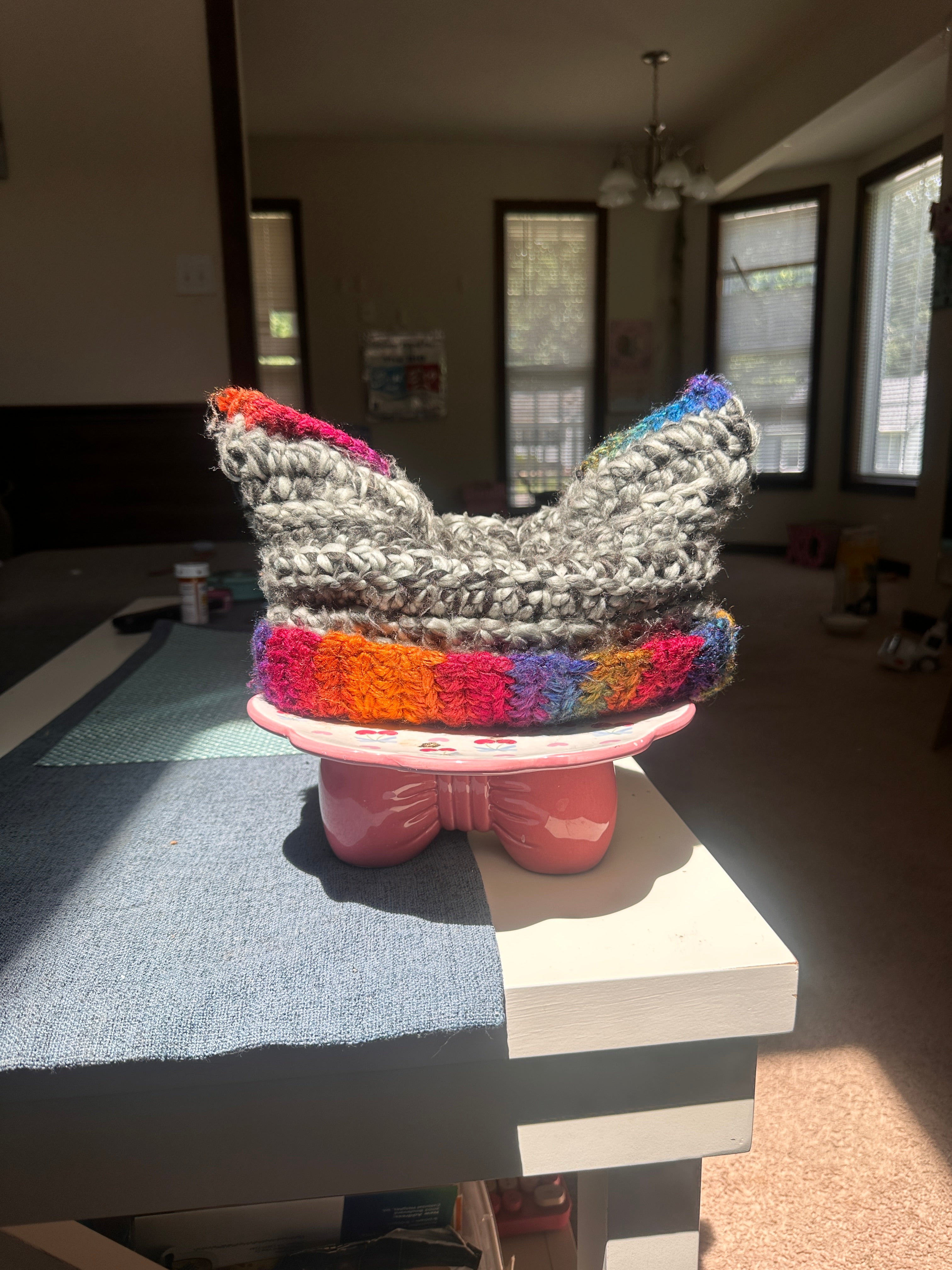 Rainbow cat hat